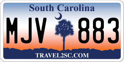 SC license plate MJV883