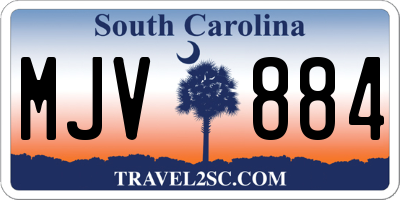 SC license plate MJV884