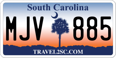 SC license plate MJV885
