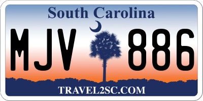 SC license plate MJV886