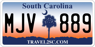 SC license plate MJV889