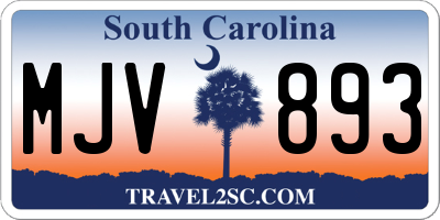 SC license plate MJV893