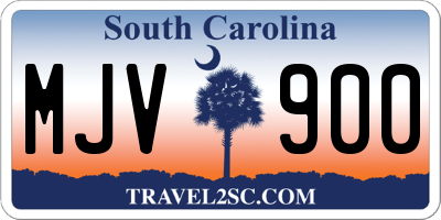 SC license plate MJV900