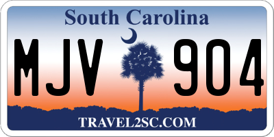 SC license plate MJV904