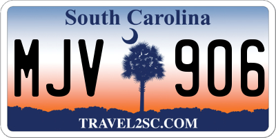 SC license plate MJV906