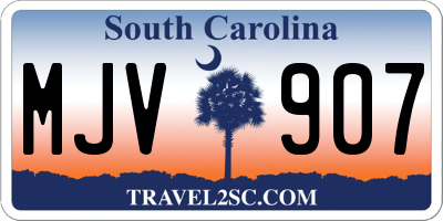 SC license plate MJV907