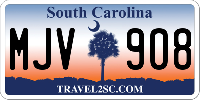 SC license plate MJV908