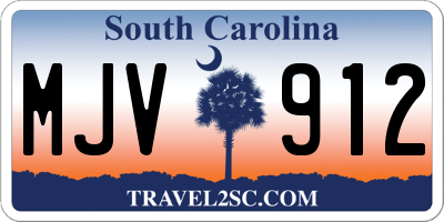 SC license plate MJV912