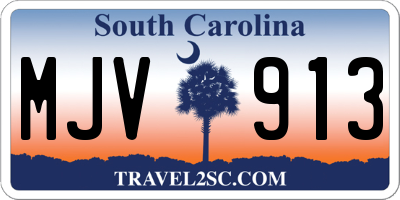 SC license plate MJV913