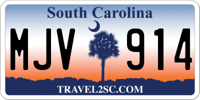 SC license plate MJV914