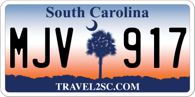 SC license plate MJV917