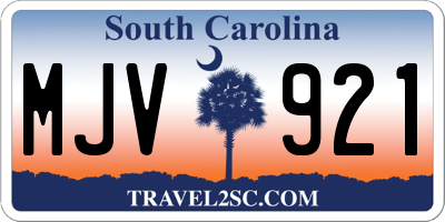 SC license plate MJV921