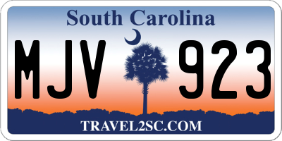 SC license plate MJV923