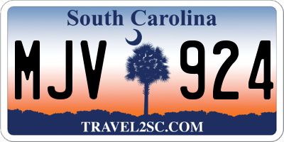 SC license plate MJV924