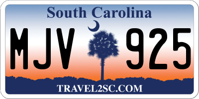 SC license plate MJV925