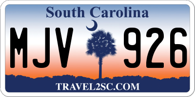 SC license plate MJV926