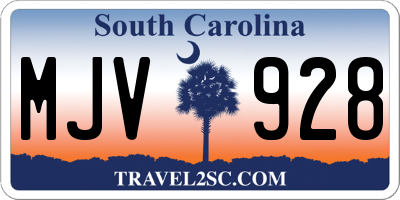 SC license plate MJV928