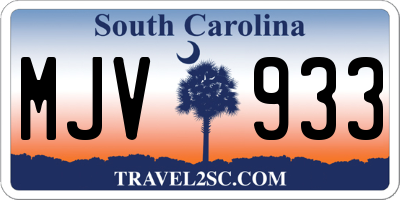 SC license plate MJV933