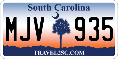 SC license plate MJV935