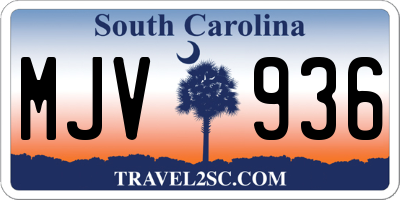 SC license plate MJV936