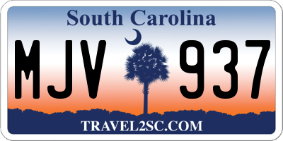 SC license plate MJV937