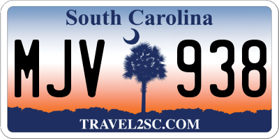 SC license plate MJV938