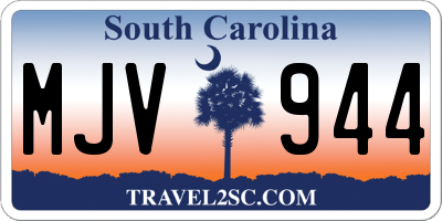 SC license plate MJV944