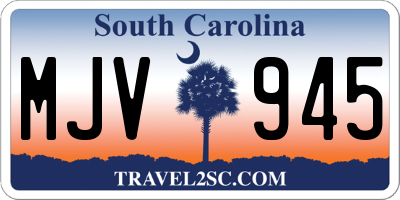 SC license plate MJV945