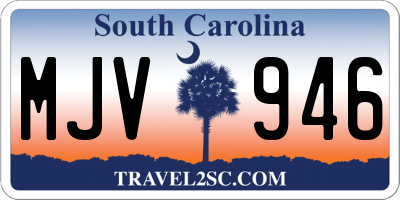 SC license plate MJV946