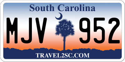 SC license plate MJV952