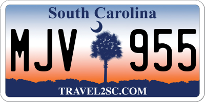 SC license plate MJV955