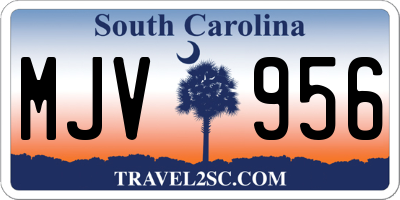 SC license plate MJV956
