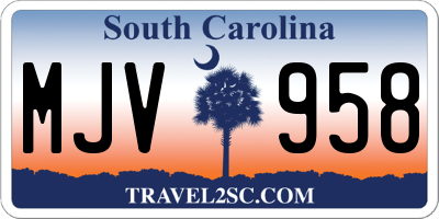 SC license plate MJV958