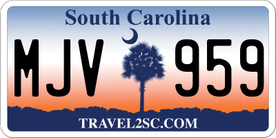 SC license plate MJV959