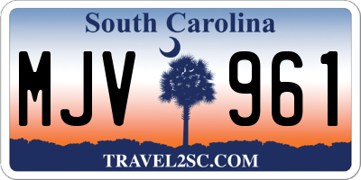 SC license plate MJV961