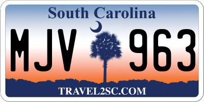 SC license plate MJV963