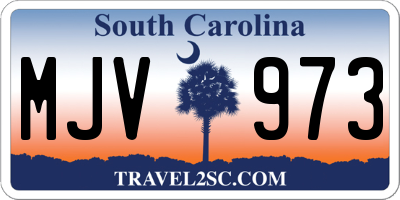 SC license plate MJV973
