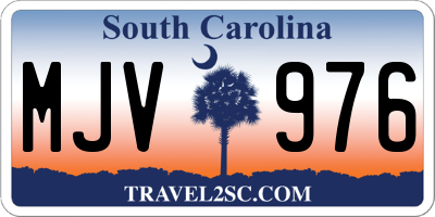 SC license plate MJV976