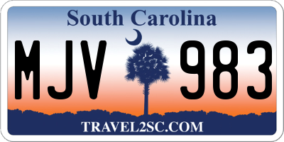 SC license plate MJV983