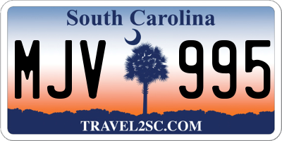 SC license plate MJV995