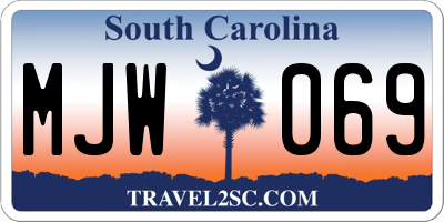 SC license plate MJW069
