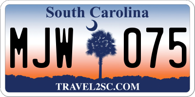 SC license plate MJW075