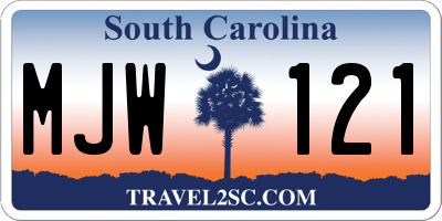 SC license plate MJW121
