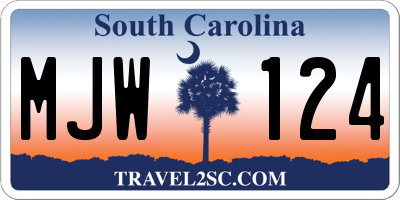 SC license plate MJW124