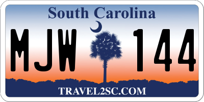 SC license plate MJW144