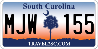 SC license plate MJW155