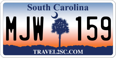 SC license plate MJW159