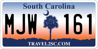 SC license plate MJW161