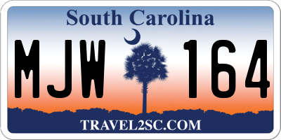 SC license plate MJW164