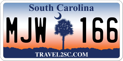 SC license plate MJW166